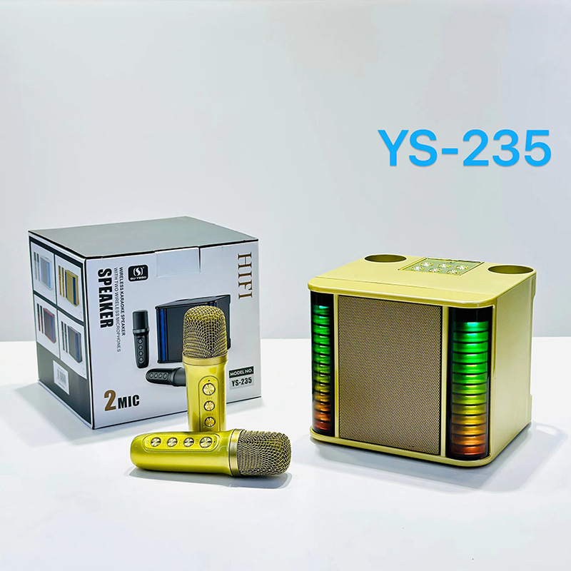 Loa bluetooth karaoke YOSD YS-235 kèm 2 micro không dây siêu đẹp cực hay xách tay chính hãng [BH 6 tháng]