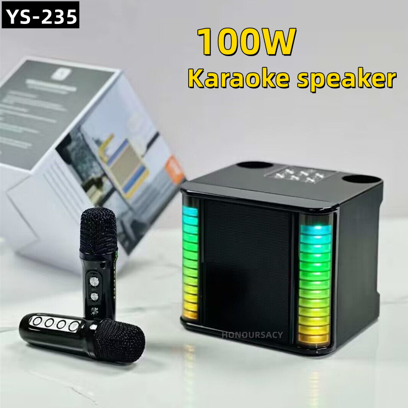 Loa bluetooth karaoke YOSD YS-235 kèm 2 micro không dây siêu đẹp cực hay xách tay chính hãng [BH 6 tháng]