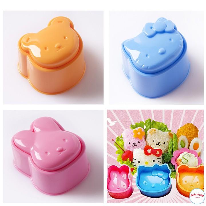 Bộ 3 khuôn ép cơm hình thú ngộ nghĩnh cho bé