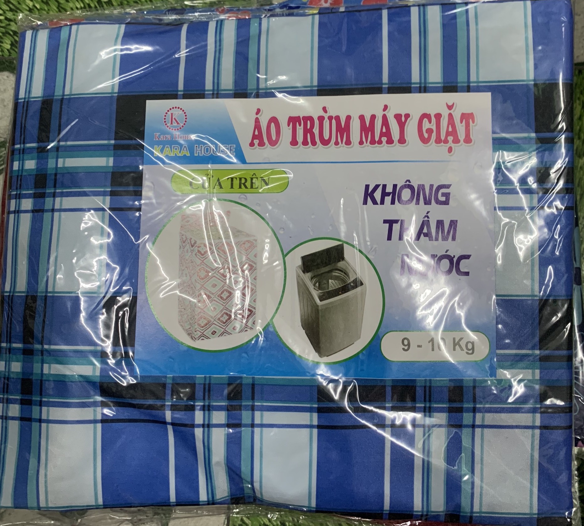 Áo trùm máy giặt cửa trên (9kg - 10kg) KaraHouse chính hãng loại dày xịn / pktn sale