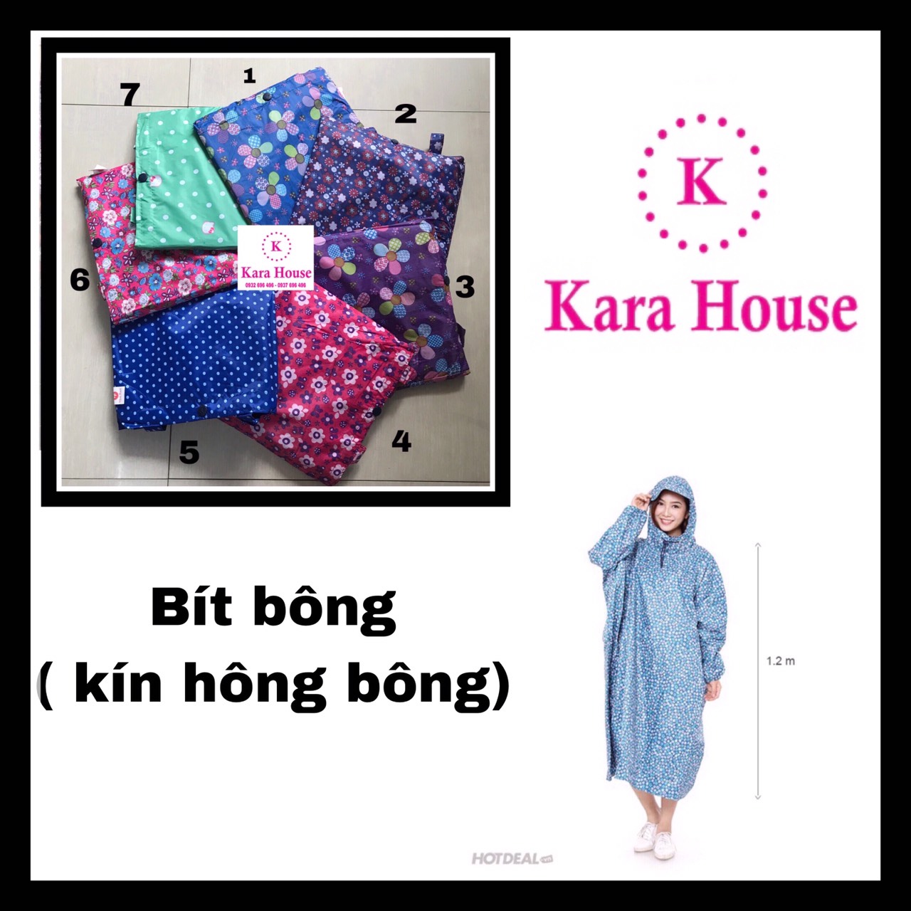 Áo mưa bít bông Chúc Sen/ Kara/ Euro cao cấp loại dày xịn / pktn sale [BH: None]