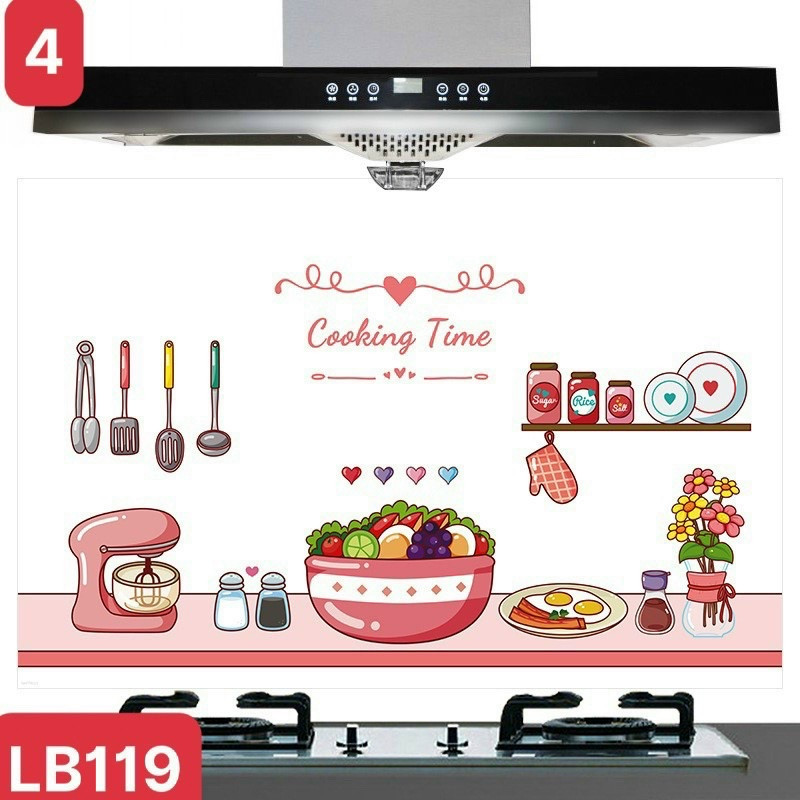 Decal dán tường size 60cm x 90cm họa tiết cute chống dầu mỡ, cách nhiệt- nhiều hình ngẫu nhiên