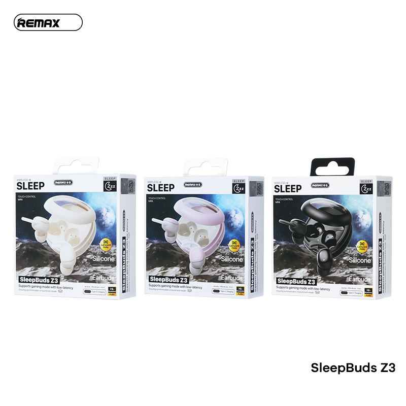 Tai nghe bluetooth REMAX SleepBuds Z3 Airpods True Wireless mẫu mới pin tai 30mAh pin dock 250mAh siêu trâu [BH 1 Năm]