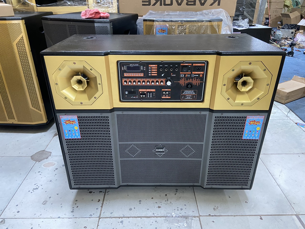 Loa kéo SoundBox 218P 1500w 2 micro UHF hát karaoke siêu hay KT 100x48x81, 2 Bass 40cm [BH 1 năm, bình BH 3 tháng, đặt trước 3 tiếng]
