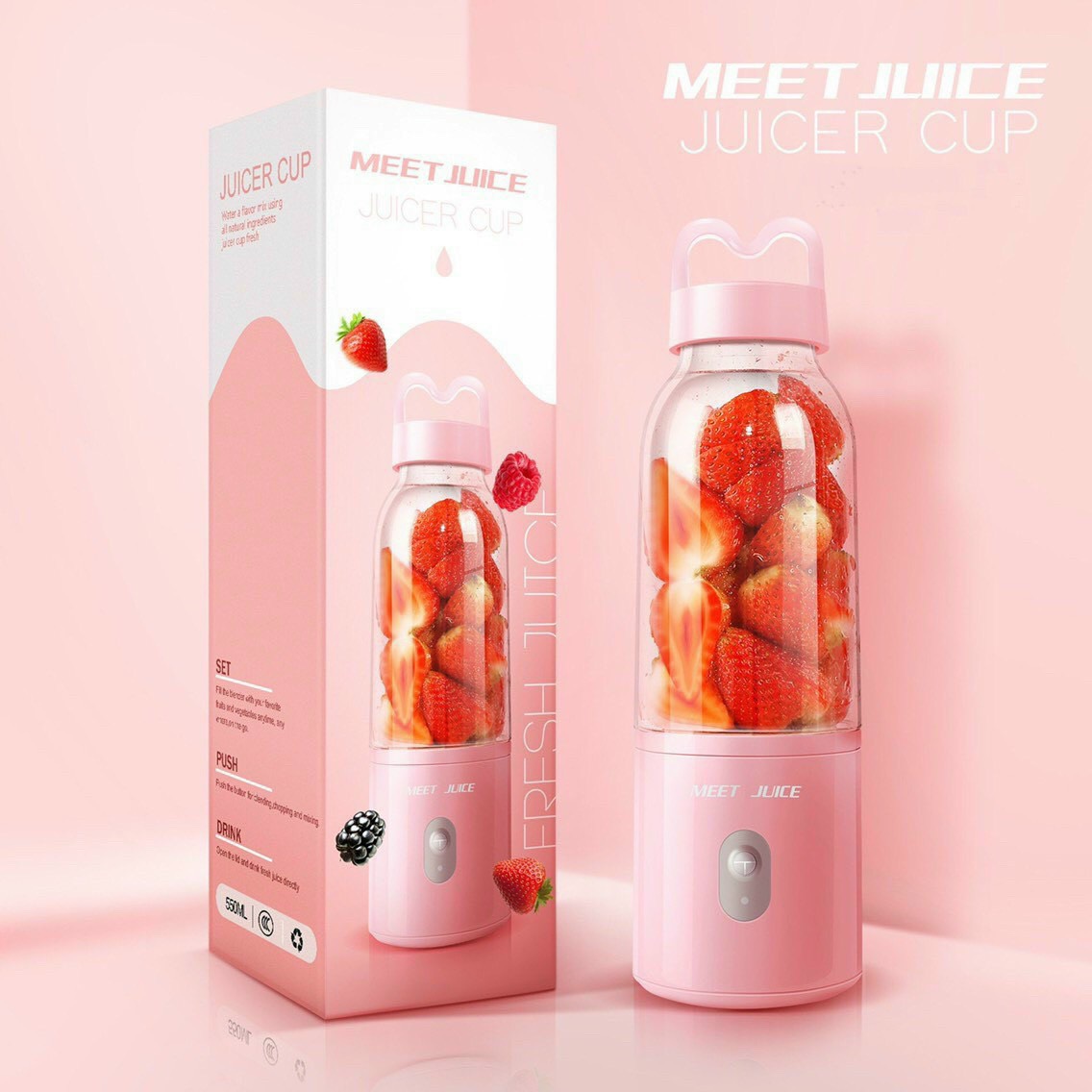 Máy xay sinh tố mini MEETJUICE siêu mạnh mẫu mới siêu đẹp [BH 1 TUẦN]