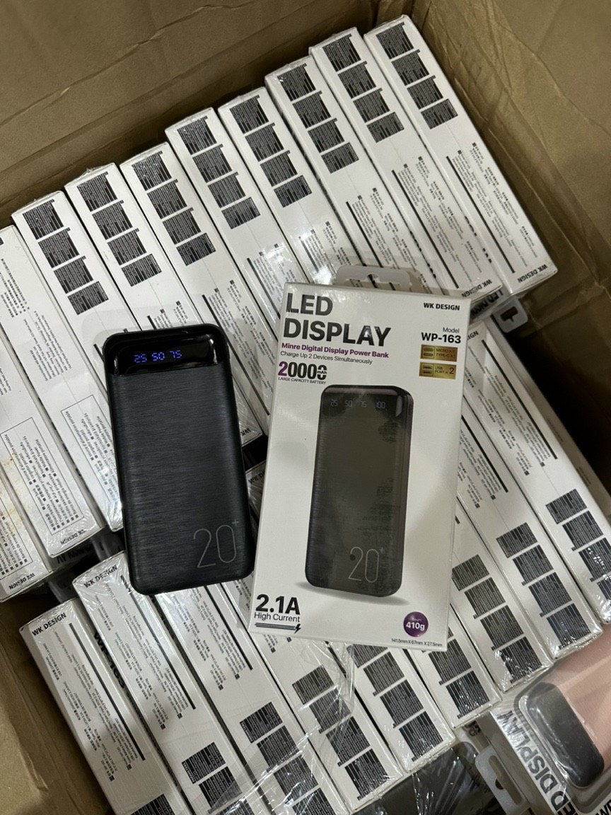 Pin sạc dự phòng REMAX WK-163 20.000mAh chính hãng [BH 6 Tháng]