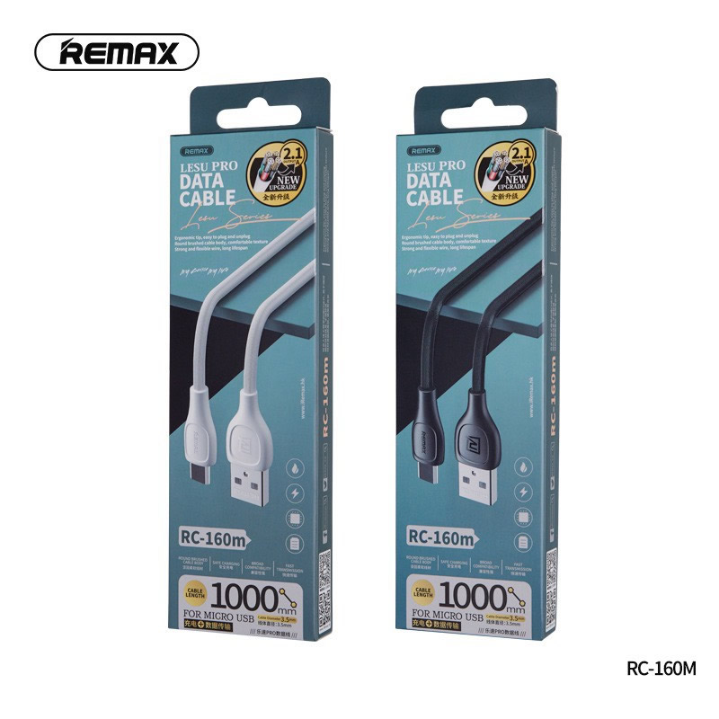 Cáp sạc nhanh Micro Remax RC-160m Samsung 1m chính hãng dây dù [BH 1 năm]