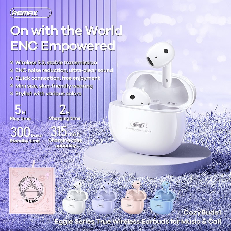 Tai nghe bluetooth Remax Cozybuds1 airpods True Wireless [BH 1 Năm]