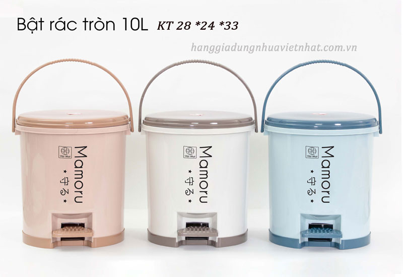 Thùng đựng rác đạp chân MMR8023 có nắp đậy bật bằng chân, chất liệu nhựa cao cấp 10 lít size 28 x 24 x 33 cm [BH: NONE]