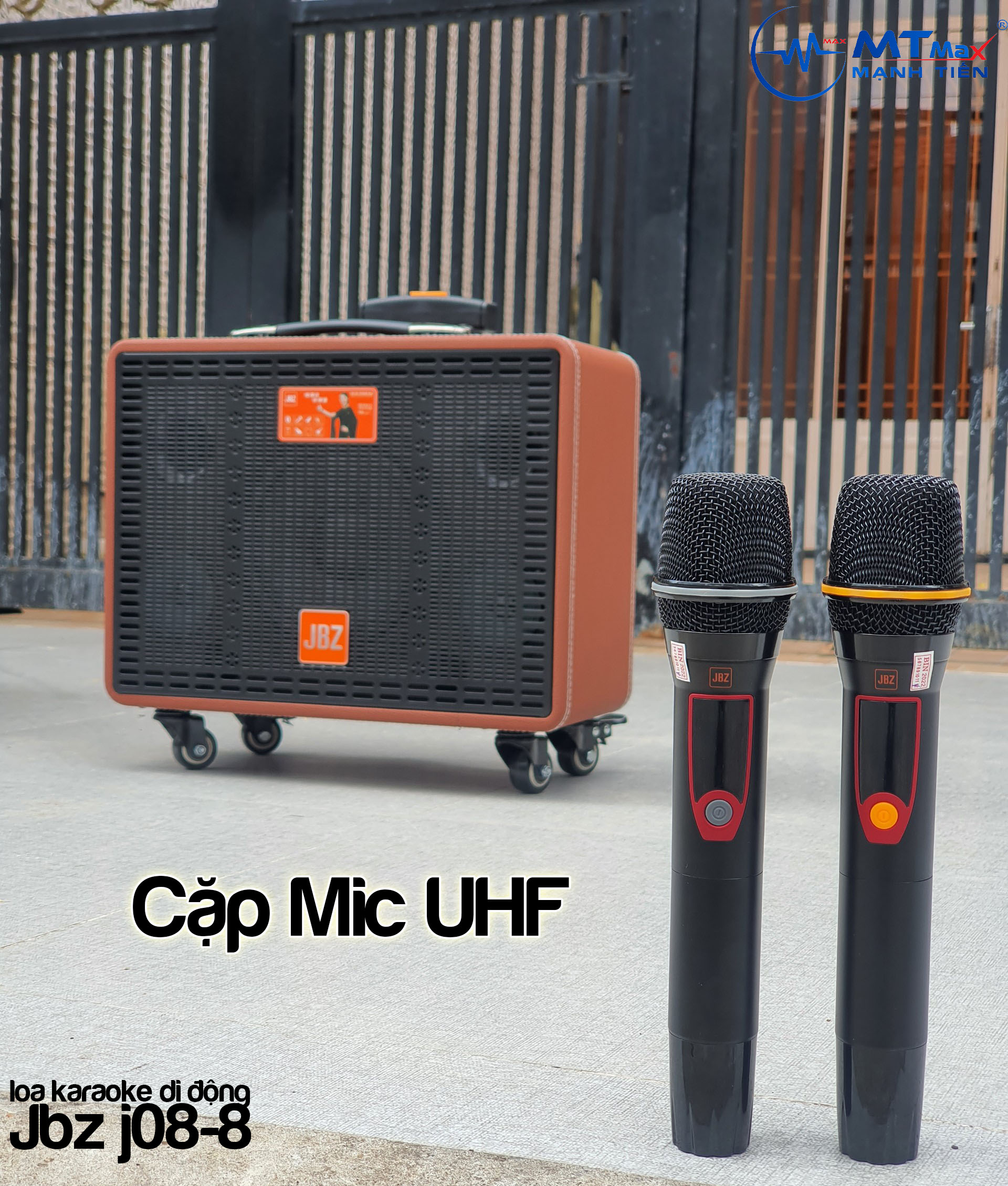 Loa kéo di động JBZ J08-8 chính hãng kèm 2 mic karaoke siêu hay [BH 6 Tháng]