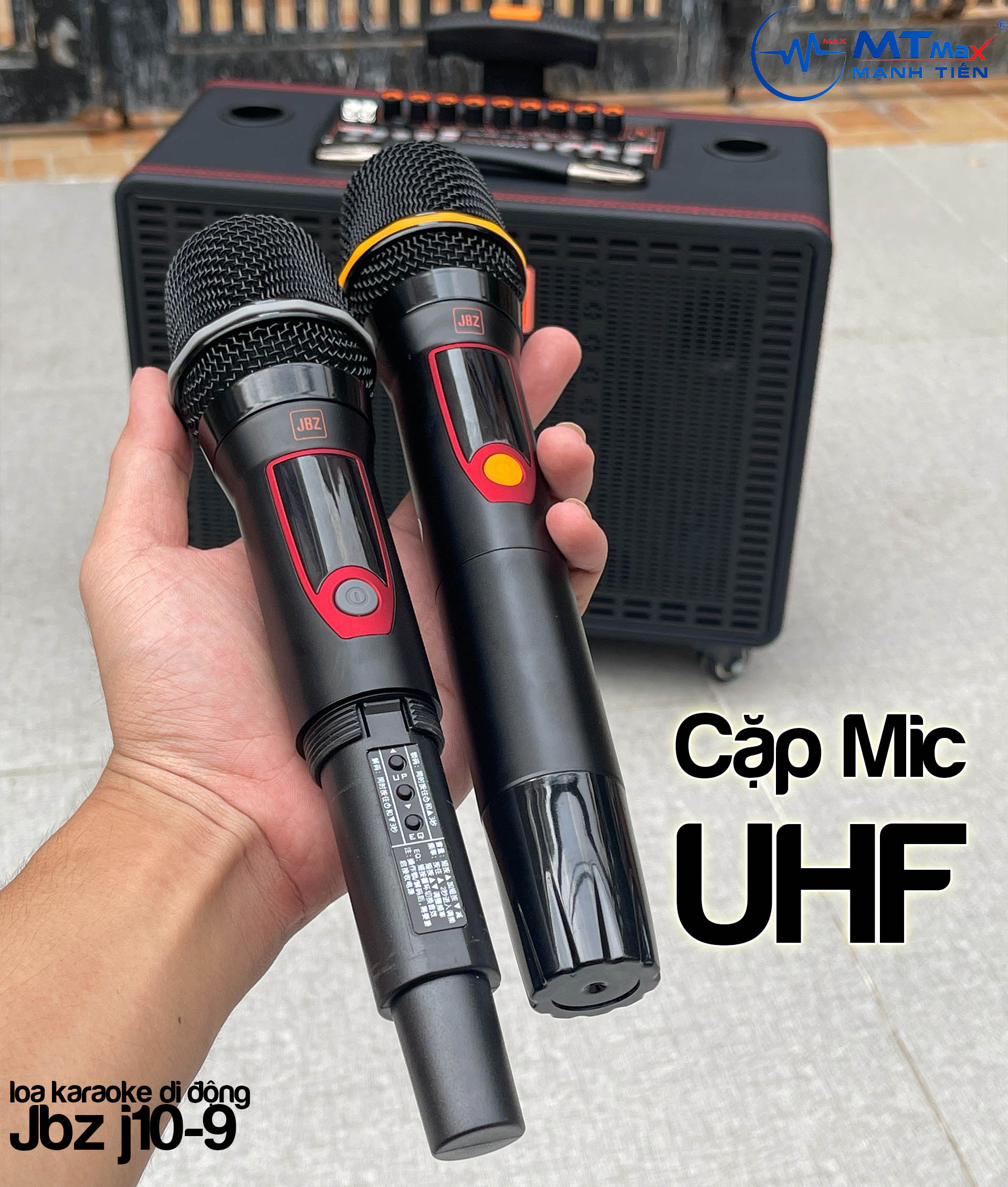 Loa kéo di động JBZ J10-9 chính hãng kèm 2 mic hát karaoke siêu hay [BH 6 Tháng]