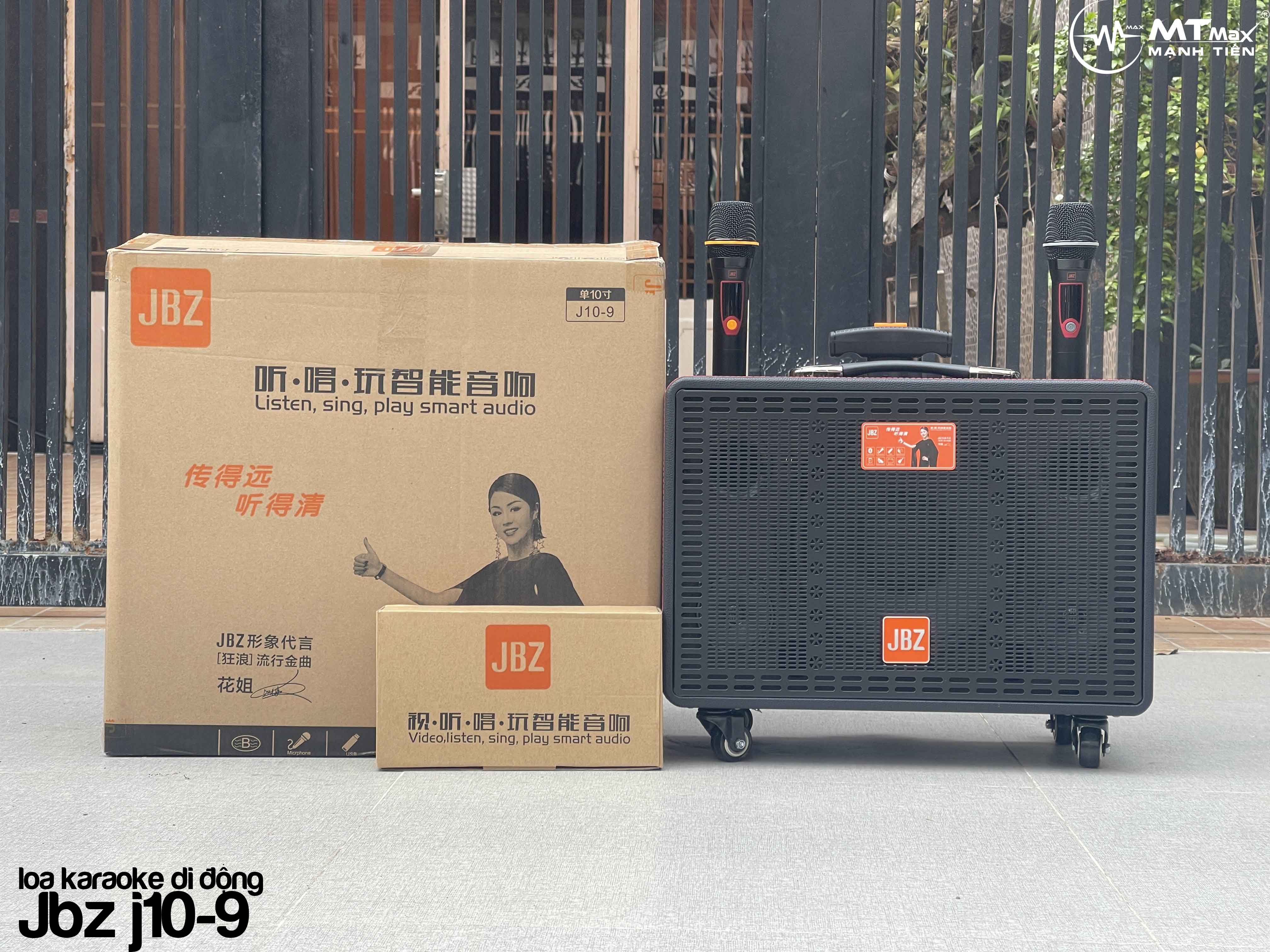 Loa kéo di động JBZ J10-9 chính hãng kèm 2 mic hát karaoke siêu hay [BH 6 Tháng]