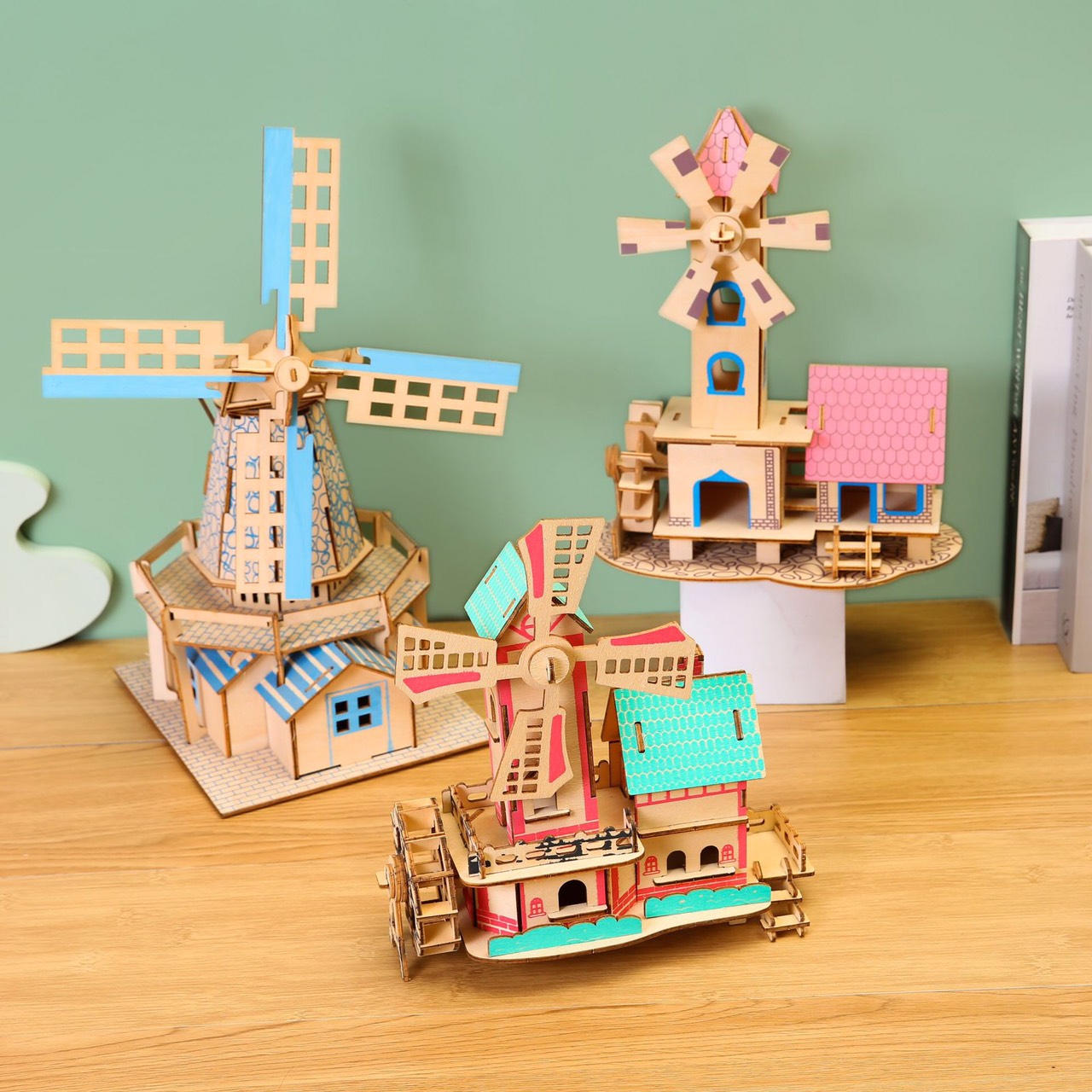 Mô hình đồ chơi lắp ráp gỗ 3D cho bé, decord siêu đẹp hình Tháp, Cầu, Thuyền {HÌNH VỀ NGẪU NHIÊN TÙY LÔ} [BH: NONE]