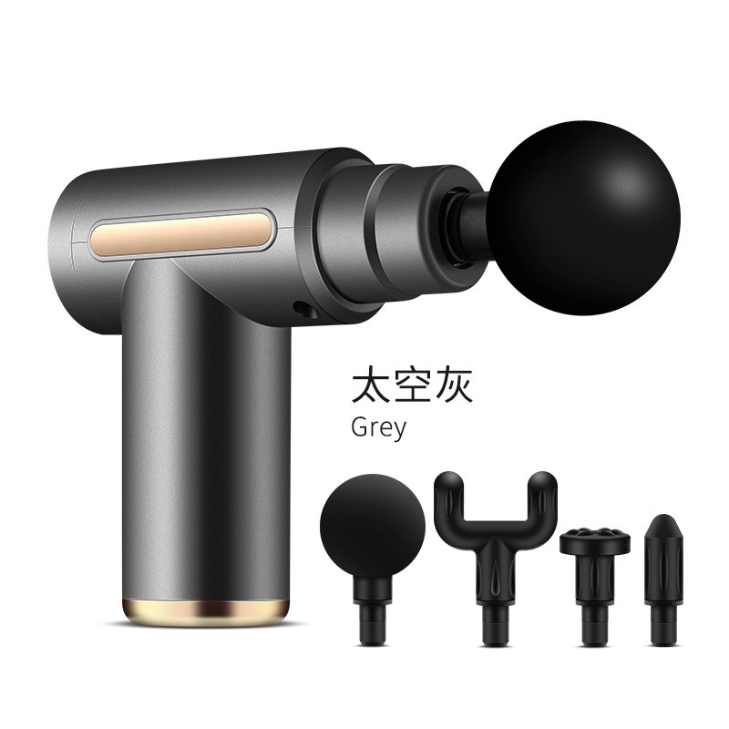 Súng massage cầm tay Fascial Gun OSK-802 nút cơ LOẠI 2 (4 đầu 6 cấp độ  trị đau mỏi, căng cơ) [BH 1 tháng]