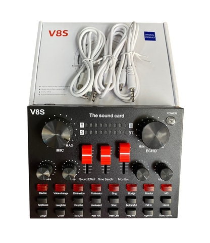Souncard thu âm livestream LV-8S có đèn theo nhạc [BH: 1 tháng]