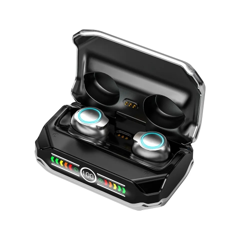 Tai nghe bluetooth M43 mini (2 tai, có doc sạc) kiểu dáng hầm hố có led [BH: 3 THÁNG]