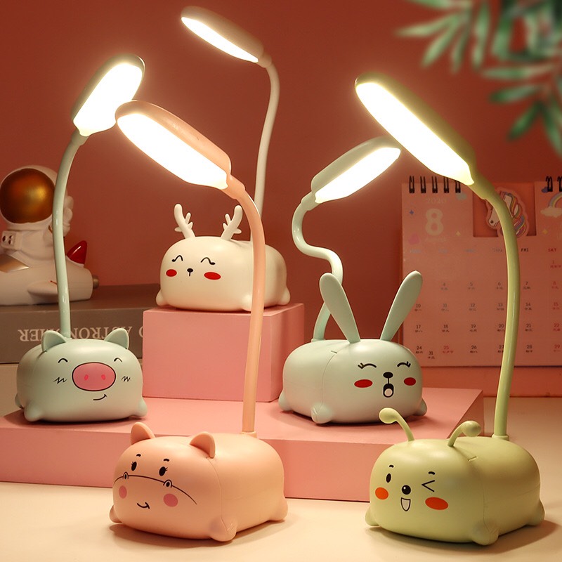 Đèn học để bàn hình động vật siêu cưng cho bé kiêm ống đựng bút / pktn sale