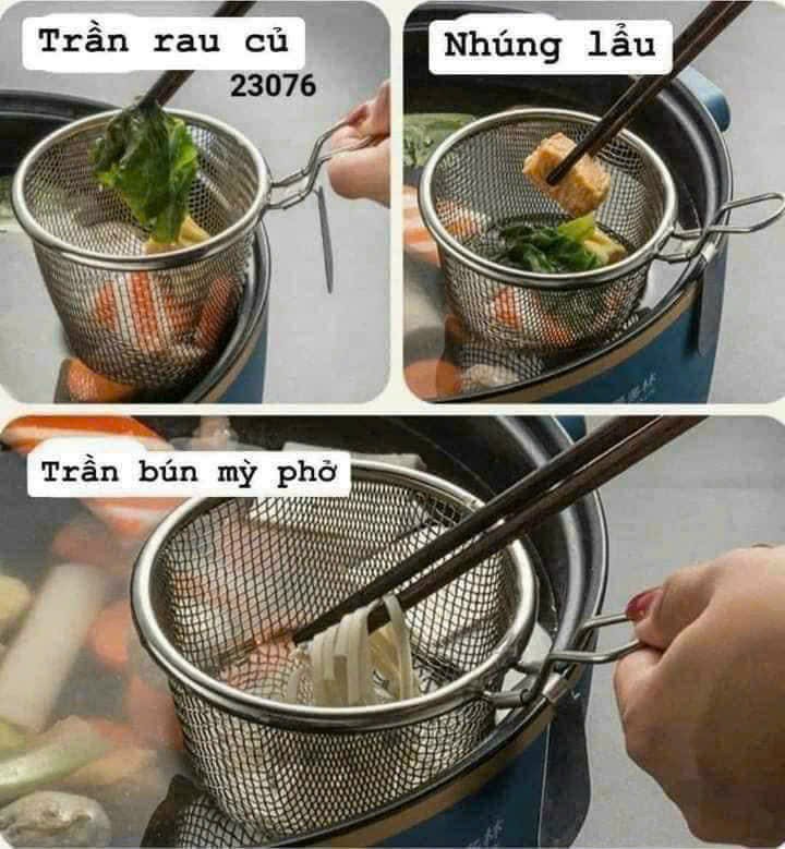 Muỗng, vá vớt gia vị, nhúng lẩu, vá vớt thực phẩm chiên ráo dầu mỡ đa năng [BH: NONE]