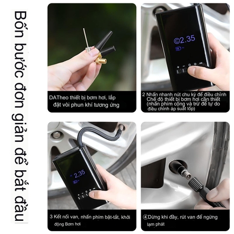Máy bơm lốp xe hơi dự phòng không dây L-3024 [BH: 1 THÁNG]