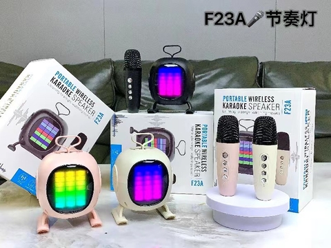 Loa karaoke mini 1 micro F23A tặng kèm 1 micro không dây [BH: 3 THÁNG]