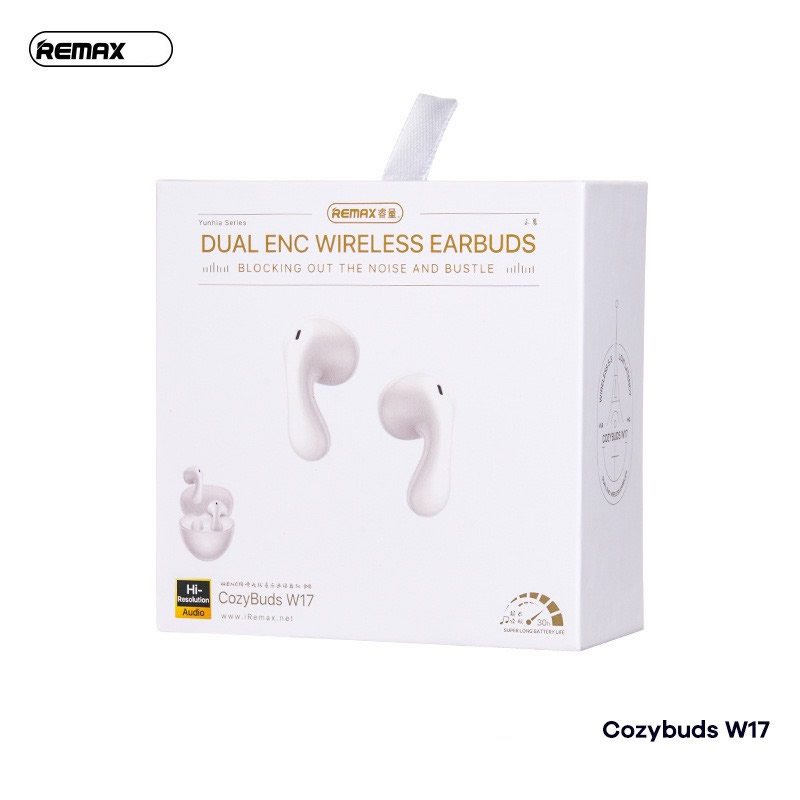 Tai Nghe Bluetooth Remax Cozybuds W17 True Wireless V5.3 ENC kiểu dáng airpods chính hãng [BH 1 năm]