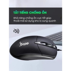 Chuột quang học có dây DEIOG DY-F6 DPI 1000 thiết kế nhỏ gọn chính hãng [BH 1 năm]