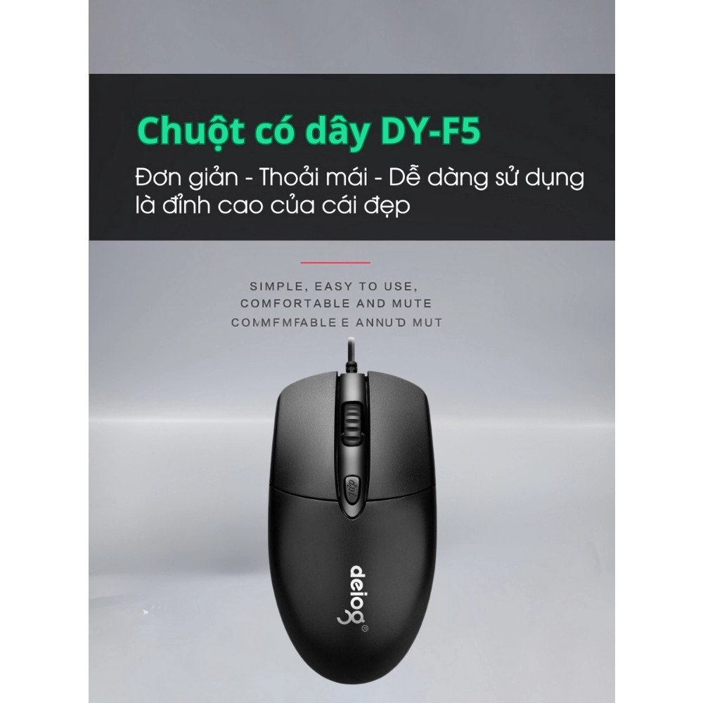Chuột gaming có dây DEIOG DY-F5 DPI 2000 chính hãng [BH 1 năm]