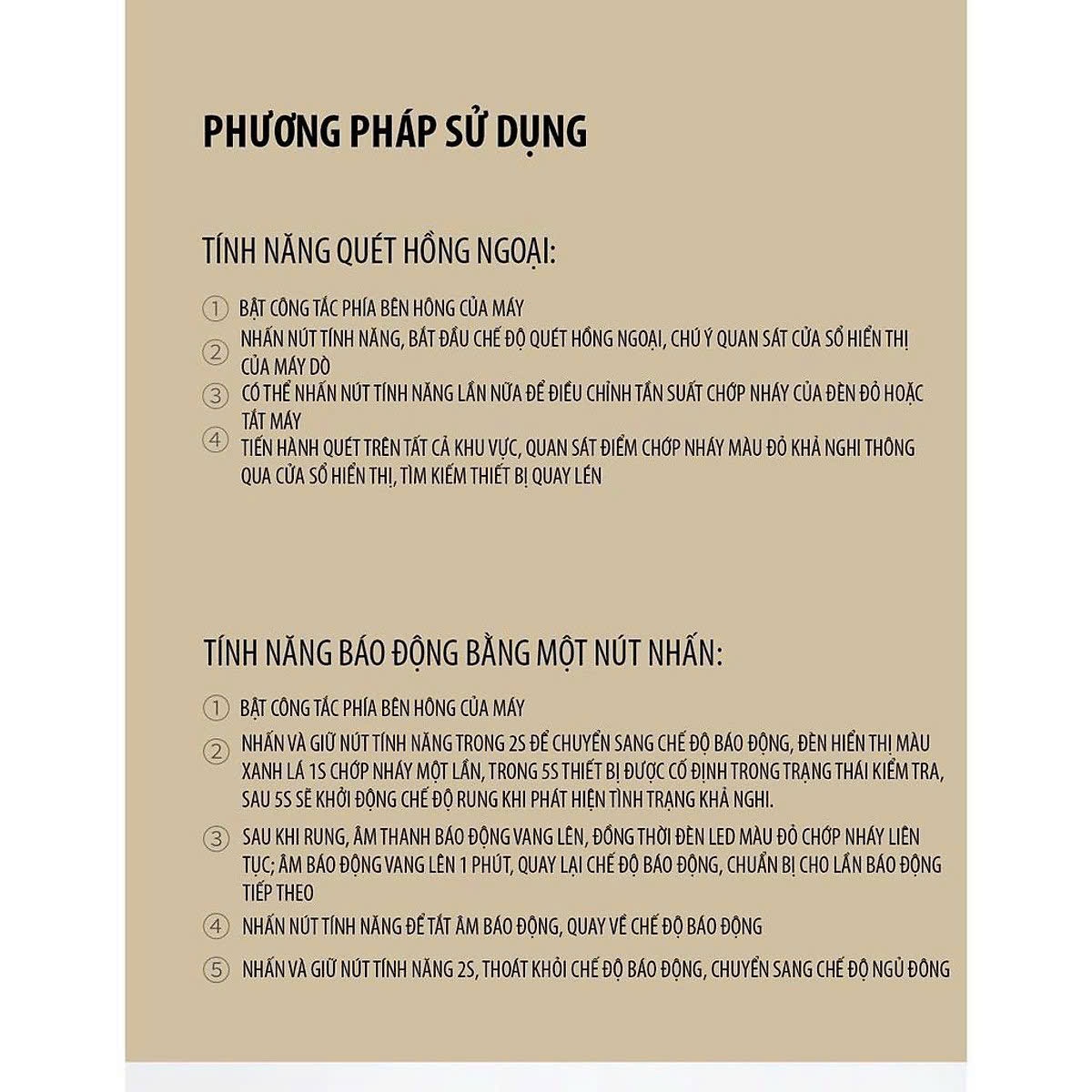 Máy dò tìm camera quay lén, máy quét hồng ngoại S100 kiêm báo động âm thanh đa chức năng [BH 1 năm]