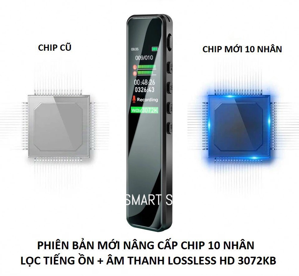 Máy ghi âm kỹ thuật số HP XXJ1 64gb kiểu dáng nhỏ gọn có lọc âm chống ồn, pin trâu kèm màn hình LCD Chính hãng [BH 1 Năm]