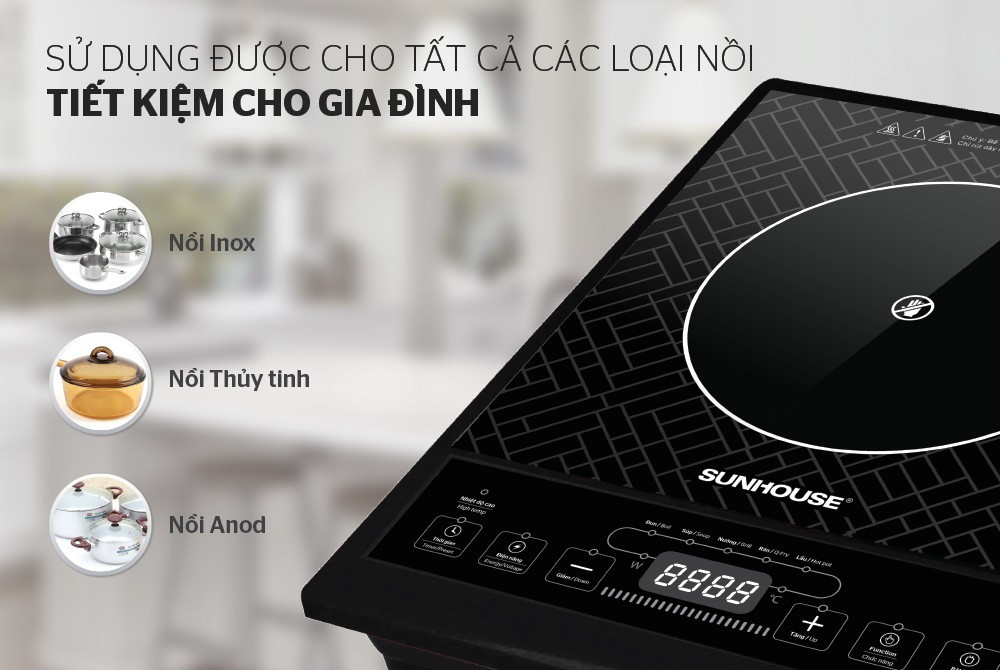Bếp hồng ngoại cơ SH6011 2000w đa chức năng, dùng nhiều nồi tiện lợi [BH: 1 THÁNG]