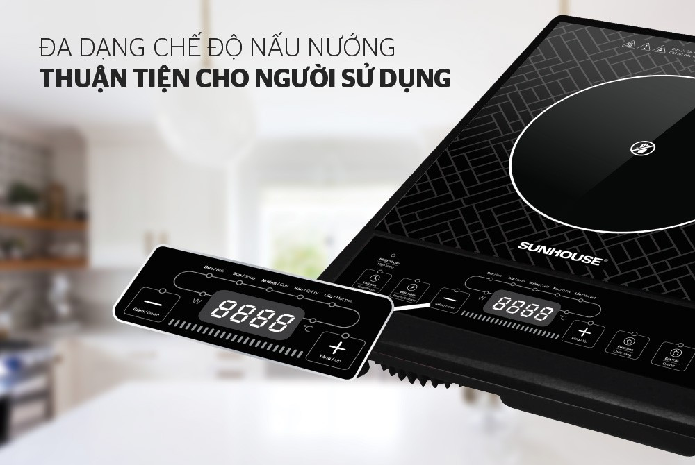 Bếp hồng ngoại cơ SH6011 2000w đa chức năng, dùng nhiều nồi tiện lợi [BH: 1 THÁNG]