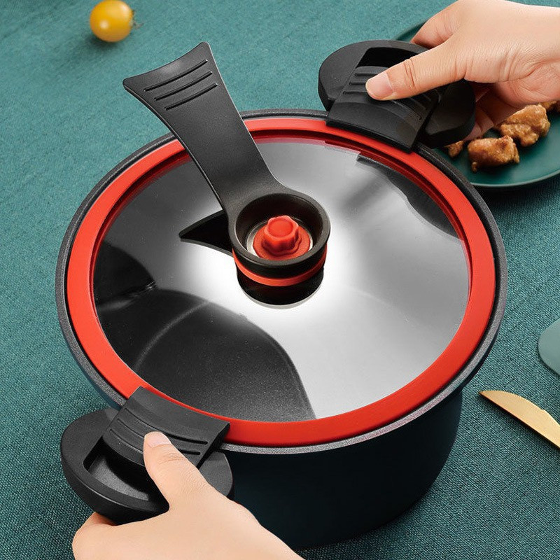 Nồi áp suất chống dính TOTIPOTENT POT 22cm có van xả tự động dùng được bếp ga, bếp từ [BH: NONE]