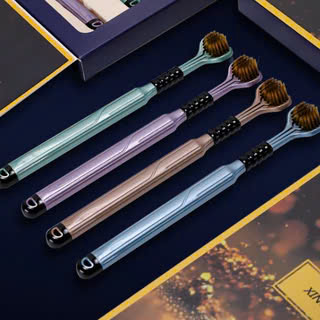 Set 4 bàn chải đánh răng chữ U 3 mặt nghiêng 46 độ lông mềm, thân bàn chải thiết kế chống trượt [BH: NONE]