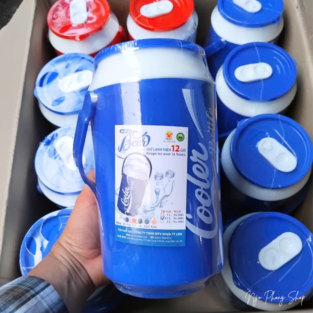 Bình đá, bình nước 1.5L logo Nước Ngọt có nắp đậy kèm quai xách tiện lợi [BH: NONE]