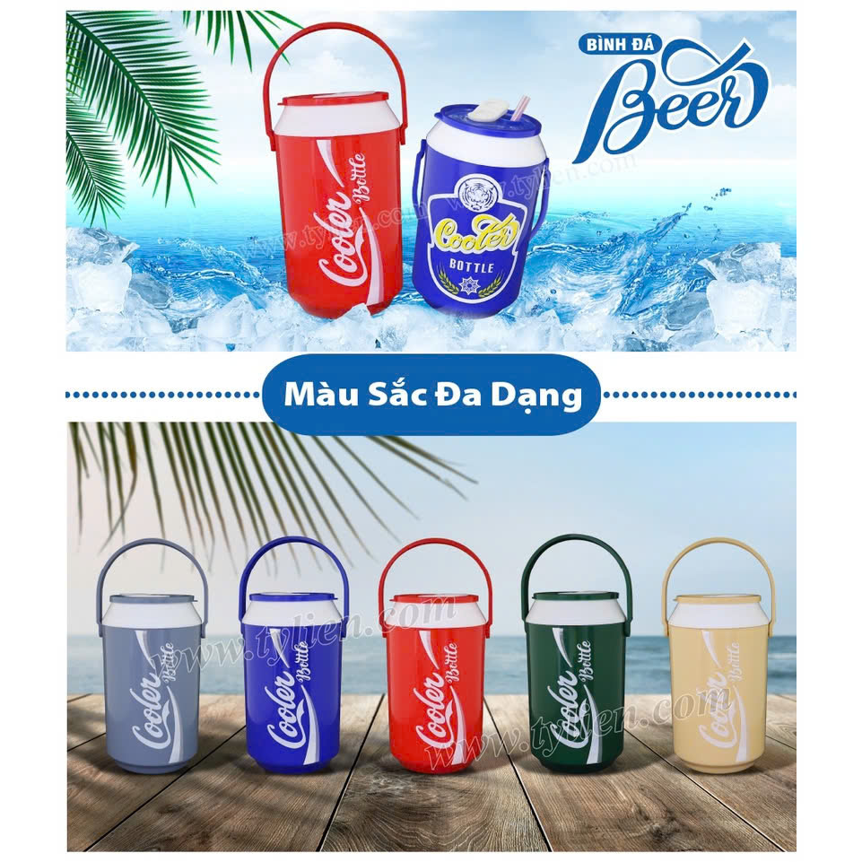 Bình đá, bình nước 1.5L logo Nước Ngọt có nắp đậy kèm quai xách tiện lợi [BH: NONE]