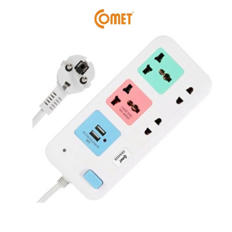 Ổ cắm điện CM4223 Tích hợp 4 lỗ cắm và 2 cổng usb [BH: 1 THÁNG] 1l1d8