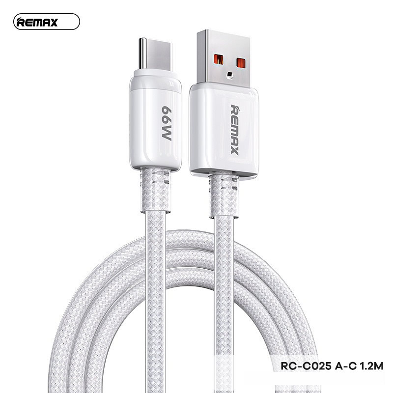 Cáp sạc nhanh 66w REMAX RC-C025 (Usb ra Type-C) chính hãng [BH 1 năm]