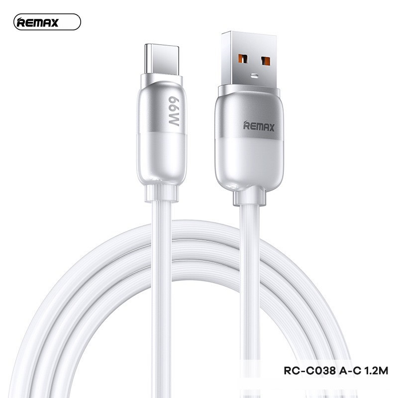Cáp sạc nhanh 66w REMAX RC-C038 (Usb ra Type-C 1.2m) chính hãng [BH 1 năm]