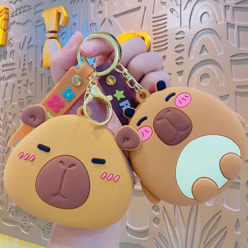 Móc khóa xe, khóa cặp, khóa nhà hình capy silicon siêu cute [BH: NONE]