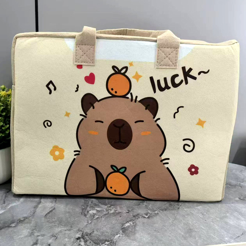 Túi xách nỉ hình labu/ kuromi/ hình thú size 28-30cm- mẫu về tùy lô [BH: NONE] 1l1c10