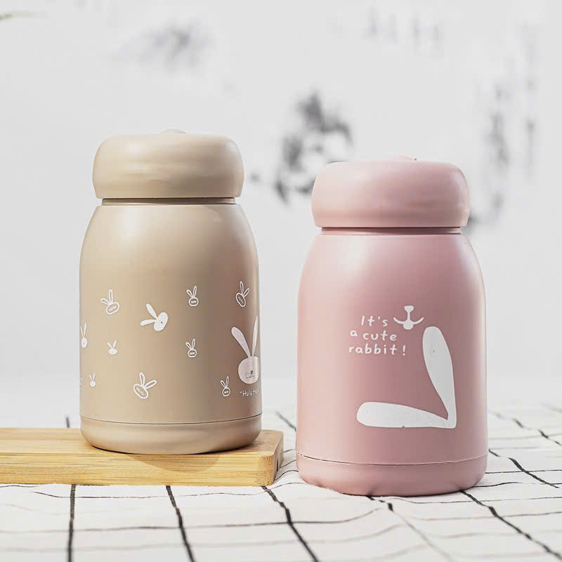 Bình đựng nước RABBIT thủy tinh bọc nhựa 320ml cho bé [BH: NONE] 1l1c10