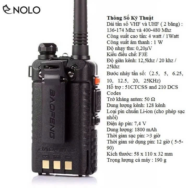 1 cái Bộ Đàm Baofeng BF0678 UV-5R Có Lcd 2 Băng Tần VHF và UHF Cao Cấp 128 Kênh [BH: 3 THÁNG]