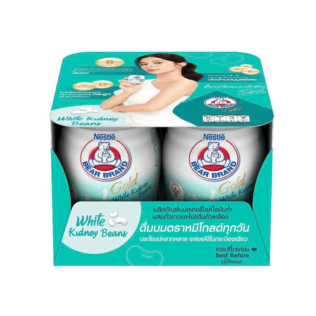 Combo 1 Lốc 4 hộp Sữa gấu Thái Lan giữ dáng đẹp da 140ml- hương ngẫu nhiên [BH: NONE]