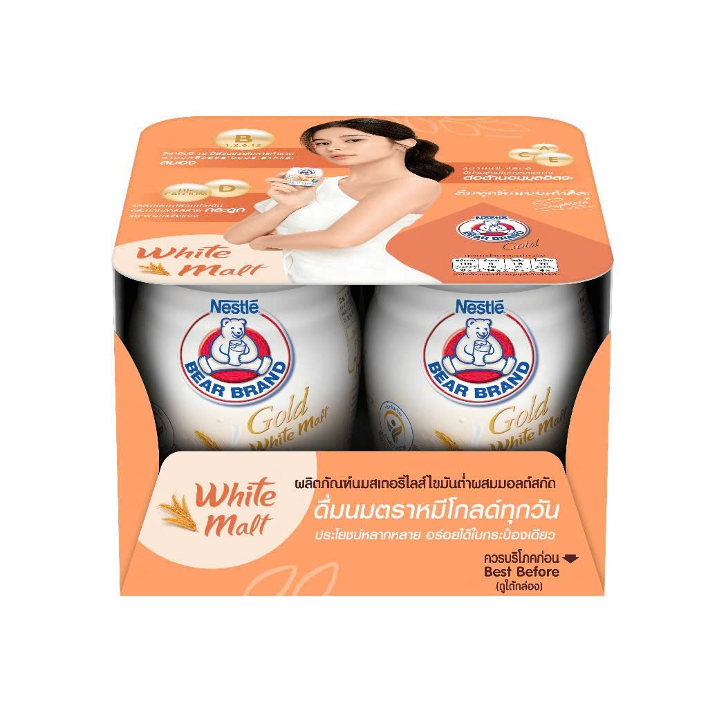 Combo 1 Lốc 4 hộp Sữa gấu Thái Lan giữ dáng đẹp da 140ml- hương ngẫu nhiên [BH: NONE]