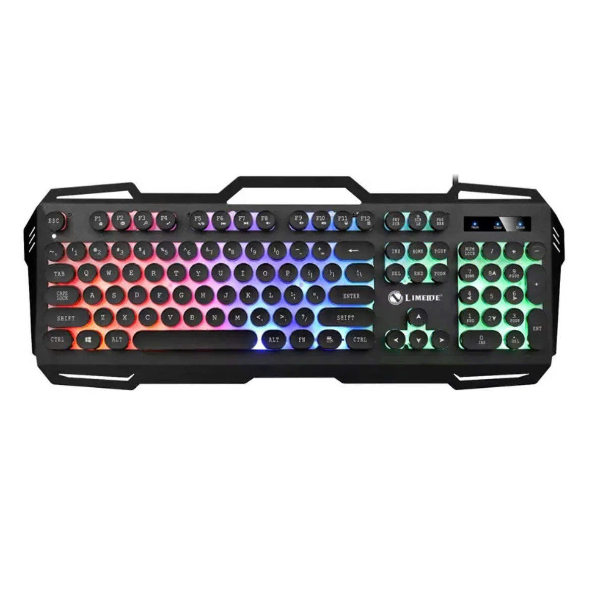 Bàn phím giả cơ gaming LIMEID J32 led nút tròn 2 màu Trắng/ Đen siêu đẹp