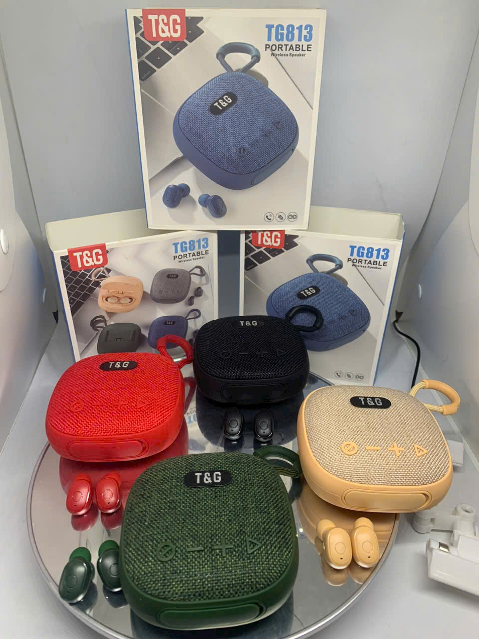 Loa bluetooth T&G TG813 kèm dây đeo siêu đẹp loa kèm 2 tai nghe không dây siêu hay [BH 6 Tháng]