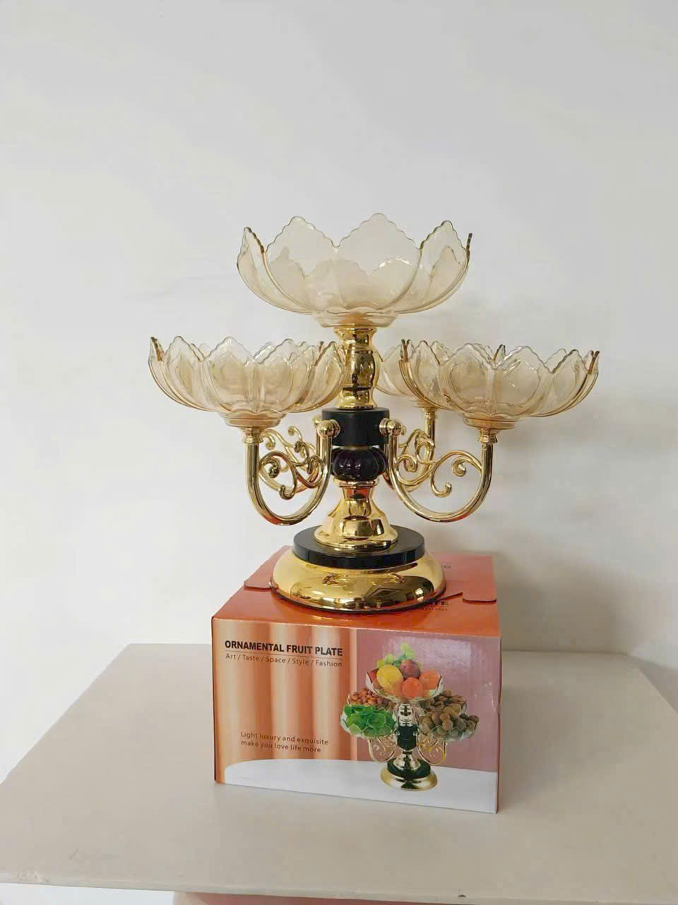 Hộp đựng mứt 5 khay hình đài hoa siêu sang [BH: None] 1l9c11