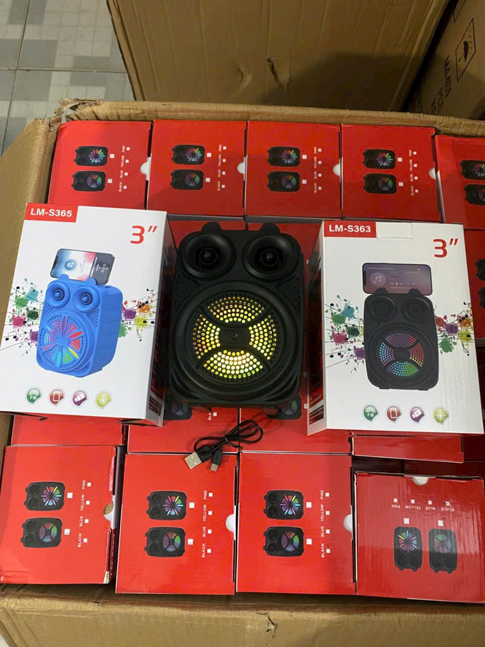 Loa bluetooth mẫu loa kéo mini S365 có led cực đẹp [BH 6 Tháng]
