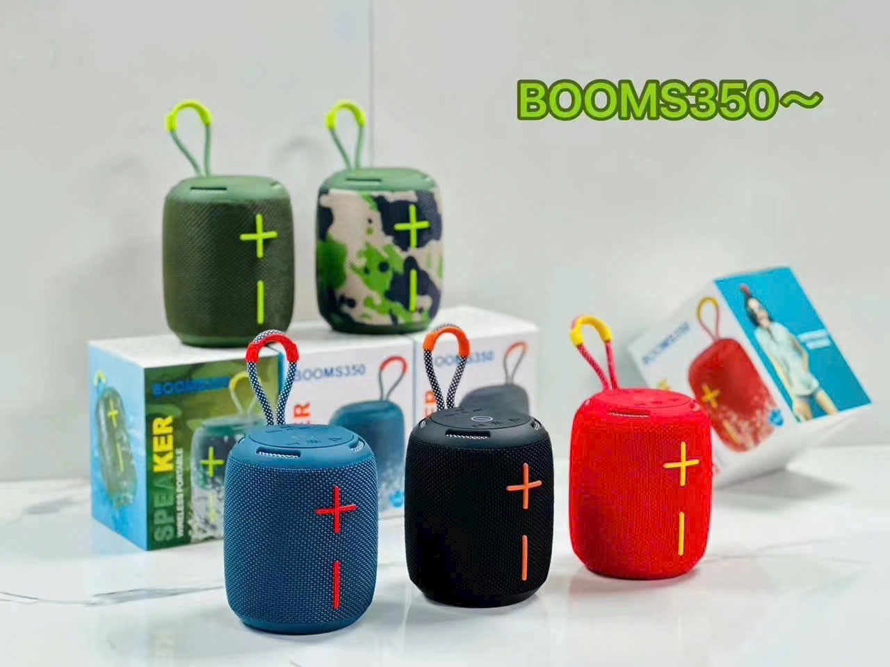 Loa bluetooth BOOMS350 loa mẫu mới kèm đèn led siêu đẹp [BH 6 Tháng]