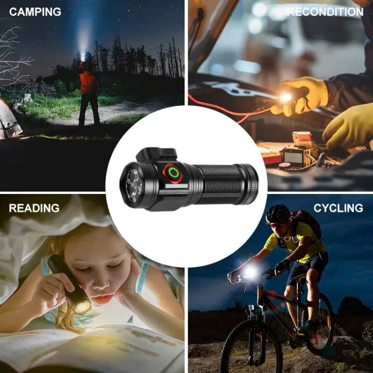 Đèn pin 4 chế độ led w5183 mini siêu sáng pin trâu [BH 1 Tuần]